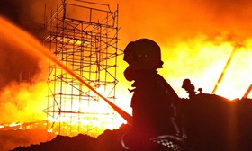 آتش‌سوزی در یک ساختمان مسکونی در سیبری