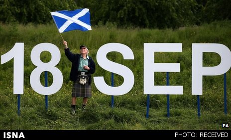 پیشی گرفتن حامیان اتحاد اسکاتلند با بریتانیا یک روز پیش از رفراندوم استقلال