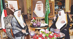 دیدار پادشاه عربستان و امیر کویت با محوریت حل اختلافات کشورهای عربی