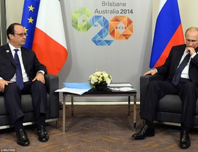 تاکید پوتین بر کاهش تنش‌ها میان روسیه و فرانسه