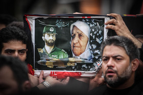 تشکر محمدی از حضور باشکوه مردم قزوین در مراسم تشییع جنازه مادر شهید بابایی