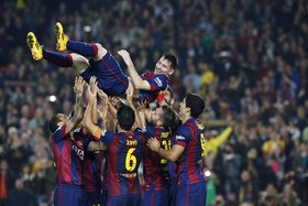 پیروزی پرگل بارسلونا/ مسی برترین گلزن تاریخ لیگا شد