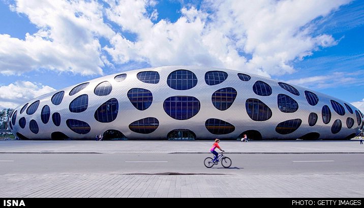 ساخت استادیوم فوتبال سلولی شکل در بلاروس+تصاویر