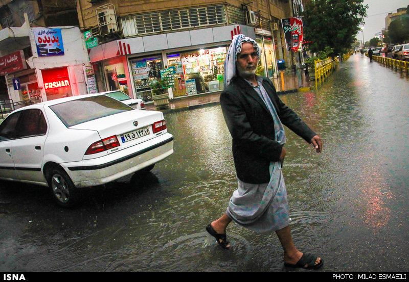 بارش باران در اهواز