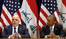 تماس تلفنی اوباما با العبادی و تاکید بر حمایت از عراق در جنگ با داعش
