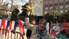 تظاهرات مصری‌ها در مقابل سفارت قطر در قاهره