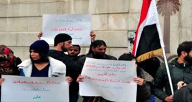 تجمع سوری‌ها در محکومیت تجاوز نظامی عربستان به یمن