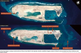 چین در دریای پرمناقشه چین جنوبی باند فرودگاه می‌سازد