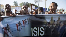 تظاهرات ده‌ها هزار اتیوپیایی علیه جنایات داعش
