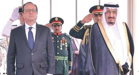 یمن و سوریه، محور دیدارهای اولاند در ریاض/اولاند امروز مهمان افتخاری نشست سران عرب