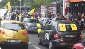 تظاهرات در برلین در محکومیت احکام اخیر در مصر و سفر سیسی به آلمان