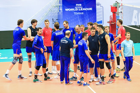 تمرین تیم ملی والیبال روسیه