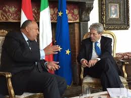مذاکرات وزیر خارجه ایتالیا با مقامات مصر/سامح شکری از مواضع غرب در قبال تروریسم انتقاد کرد