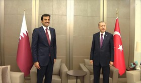 بررسی تحولات منطقه و روابط اقتصادی محور دیدار امیر قطر با اردوغان در استانبول