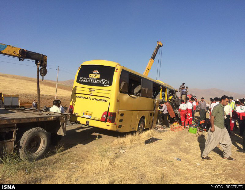 حادثه برای اتوبوس مسافربری در بازگشت از مشهد