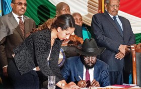 رئیس‌جمهور سودان جنوبی توافقنامه صلح را امضا کرد