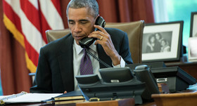 گفتگوی تلفنی اوباما و امیر قطر درباره سوریه و لیبی