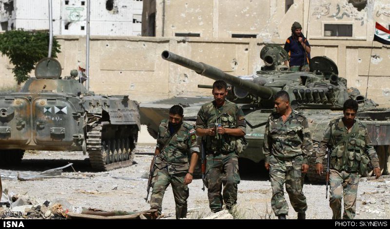 ارتش سوریه در نزدیکی دروازه‌های شهر باستانی تدمر