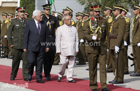 دیدار محمود عباس با رئیس جمهور هند