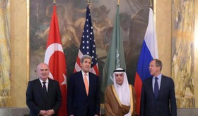 پایان نشست وزرای خارجه آمریکا، روسیه، عربستان و ترکیه درباره سوریه
