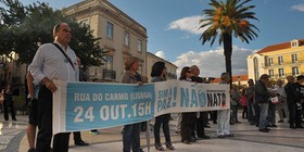 تظاهرات خیابانی در لیسبون علیه رزمایش‌های ناتو