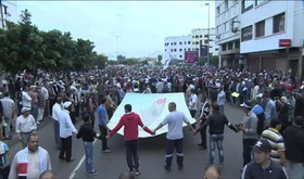 راهپیمایی گسترده مراکشی‌ها در حمایت از فلسطینی‌ها