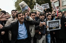 تجمع اعتراضی در ترکیه علیه مصادره یک شرکت وابسته به اپوزیسیون