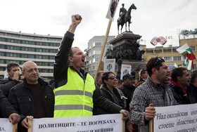 تظاهرات نیروهای پلیس در بلغارستان