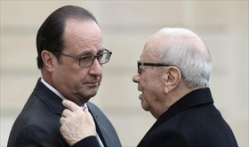 سفر غیرمنتظره رئیس‌جمهور تونس به پاریس و ابراز همدردی با اولاند