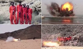 انتشار ویدیوهای هولناکی از اعدام حوثی‌ها به دست تروریستهای داعش در یمن