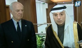 دیدار وزیر خارجه عربستان با دی میستورا