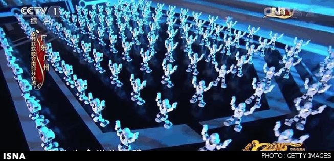 نمایش قدرت فناوری با رقص همزمان ربات‌ها