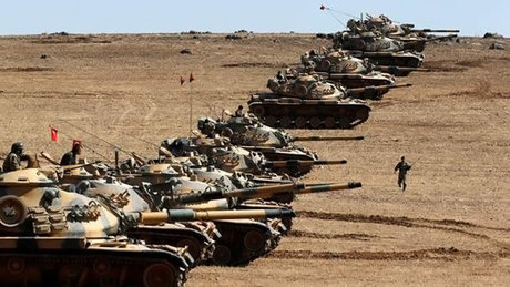 استقرار نیروهای ترکیه در مرز با سوریه و درگیری با کردهای سوری