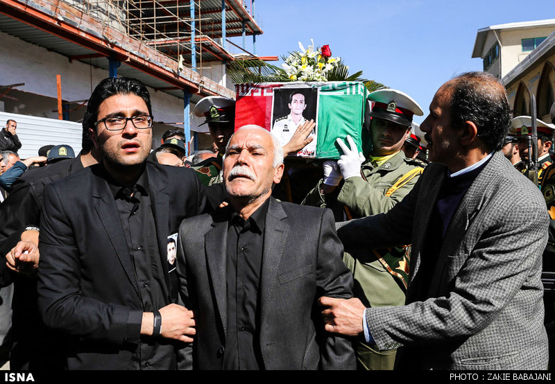 تشییع پیکر سروان شهید محمد تقی زاده