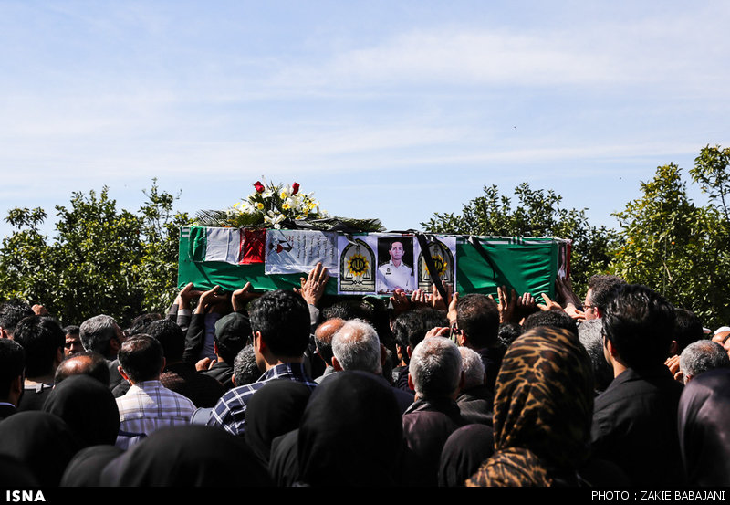 تشییع پیکر سروان شهید محمد تقی زاده