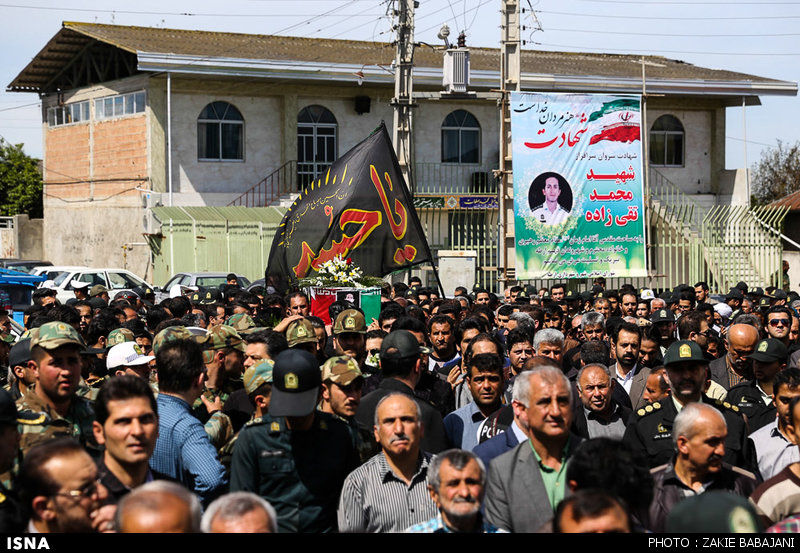 تشییع پیکر سروان شهید محمد تقی زاده