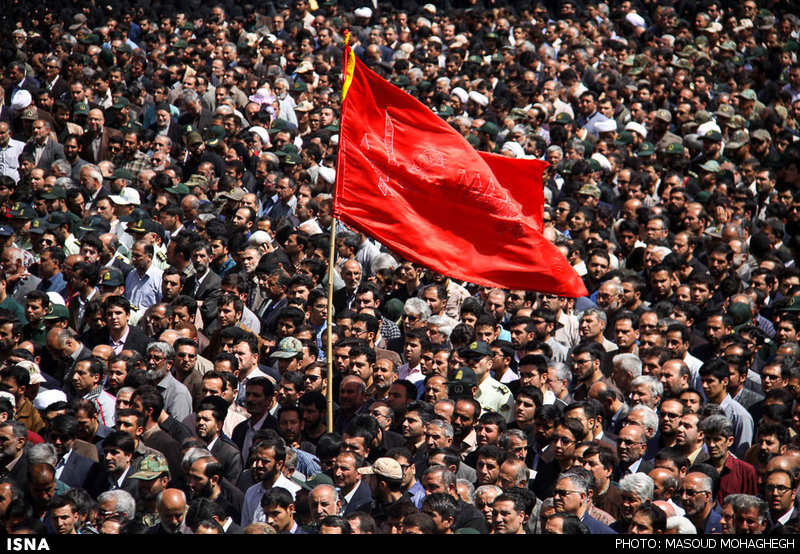 تشییع پیکر شهید مدافع حرم در سمنان
