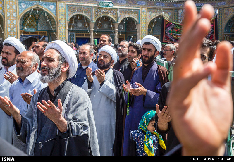 عزاداری خادمان حرم حضرت معصومه (س) در سالروز شهادت امام موسی کاظم (ع)