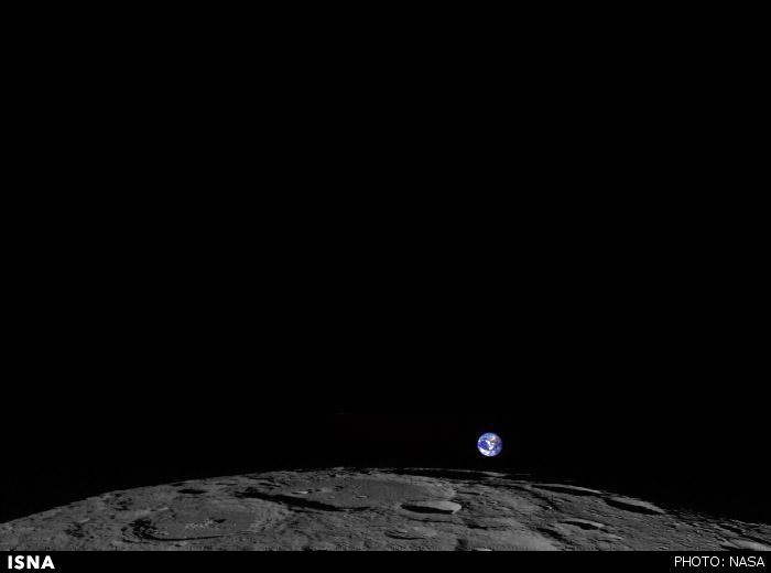رصد طلوع زمین مرمری از منظر ماه 1