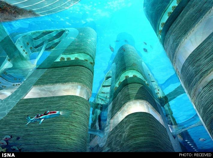 طراحی شهر شناور با حمل و نقل زیردریایی 1