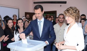 قدردانی ریاست جمهوری سوریه از شرکت گسترده مردم در انتخابات/ پیشتازی چشمگیر اسد