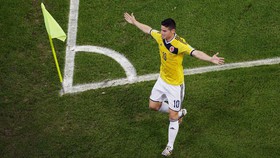 برتری کلمبیا برابر اروگوئه در نیمه نخست با سوپرگل دیدنی