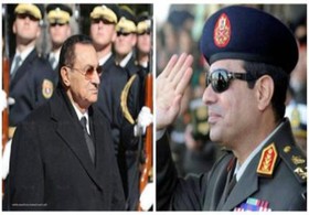 حسنی مبارک مصری‌ها را به پیروی از سیسی فراخواند