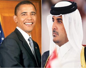 تماس تلفنی اوباما با امیر قطر