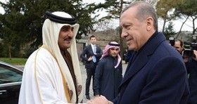 دیدار امیر قطر با نخست وزیر و رئیس جمهوری ترکیه