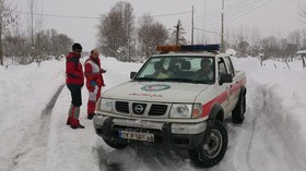 انسداد راه دسترسی برخی روستاهای الموت بر اثر بارش برف
