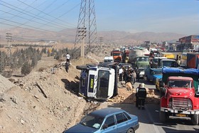 یک کشته حاصل برخورد کامیونت با کشنده اسکانیا در جاده مرند - جلفا