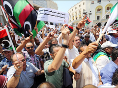 تظاهرات لیبیایی‌ها در اعتراض به اوضاع امنیتی این کشور