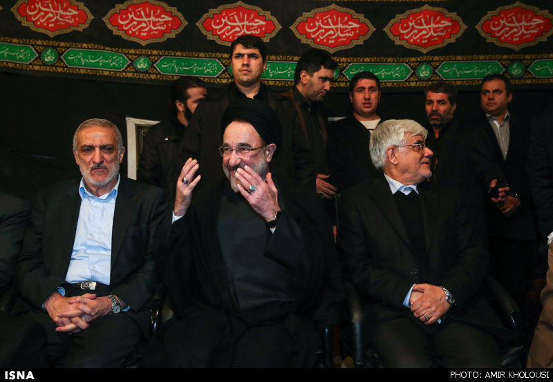 گزارش تصویری از حضور سیدمحمد خاتمی در مراسم عزاداری