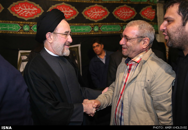  گزارش تصویری از حضور سیدمحمد خاتمی در مراسم عزاداری
